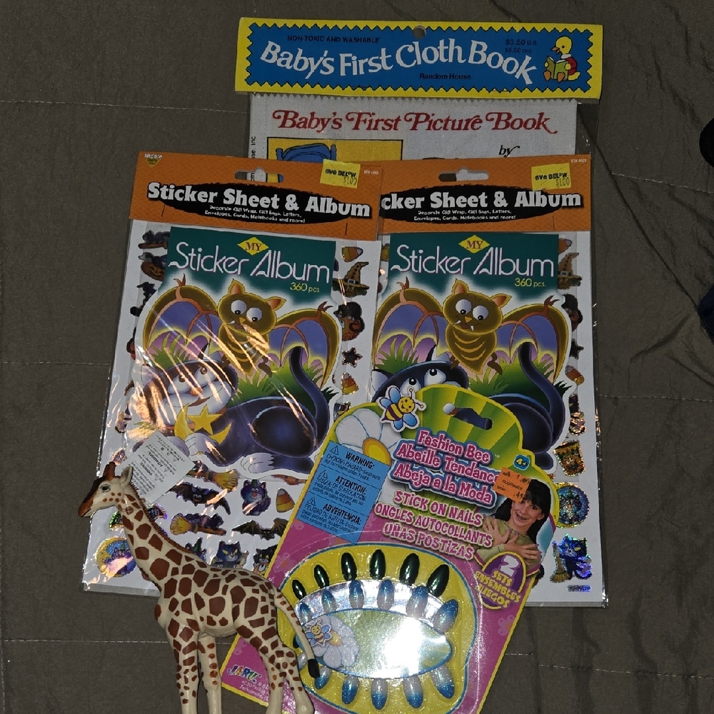 Sticker Album and Baby's First Book Set